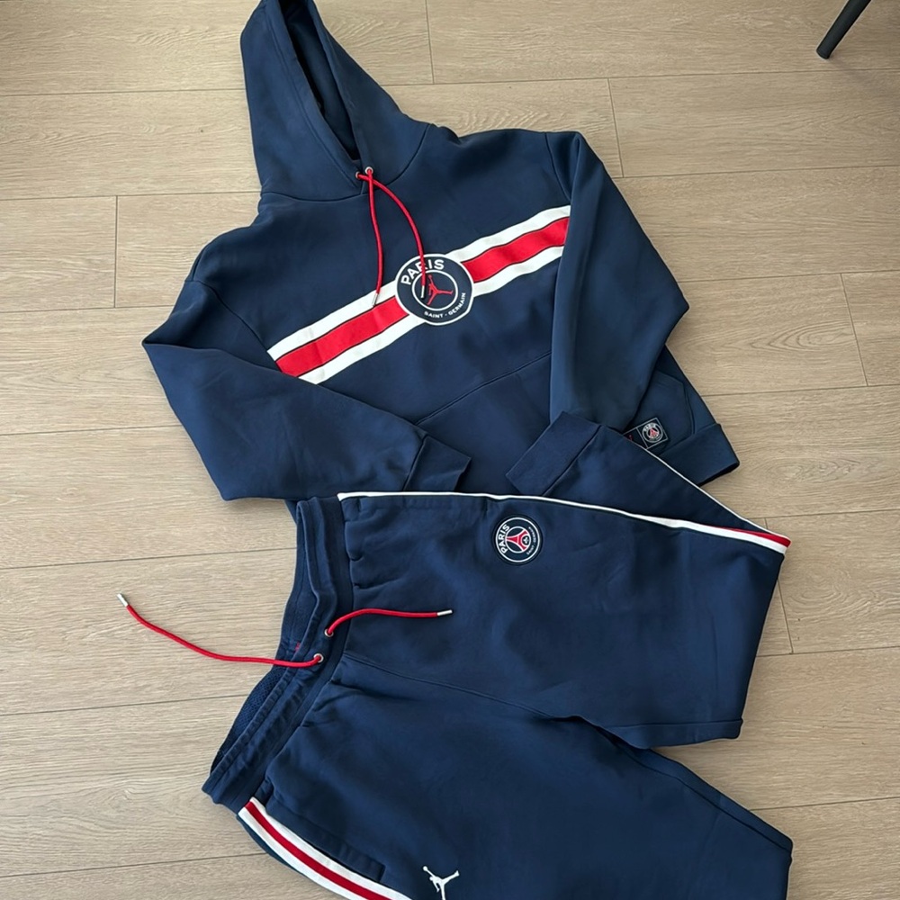 Jordan PSG Navy Blue Hoodie and Sweatpants Set